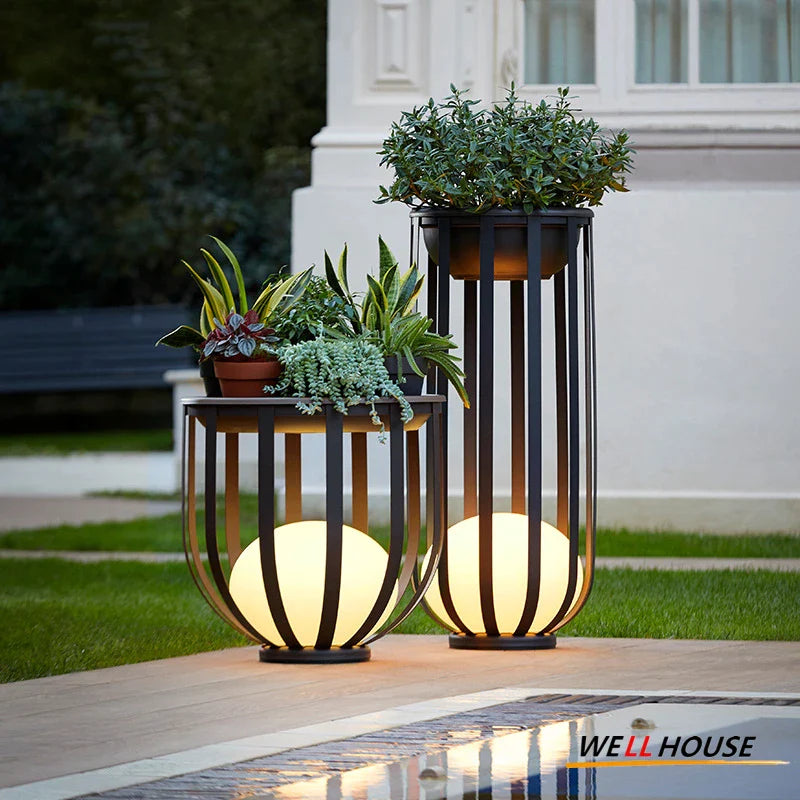 Afralia™ Solar Garden Floor Lamp: Stylish Outdoor Lighting for Villa Courtyard, Walkway, Yard