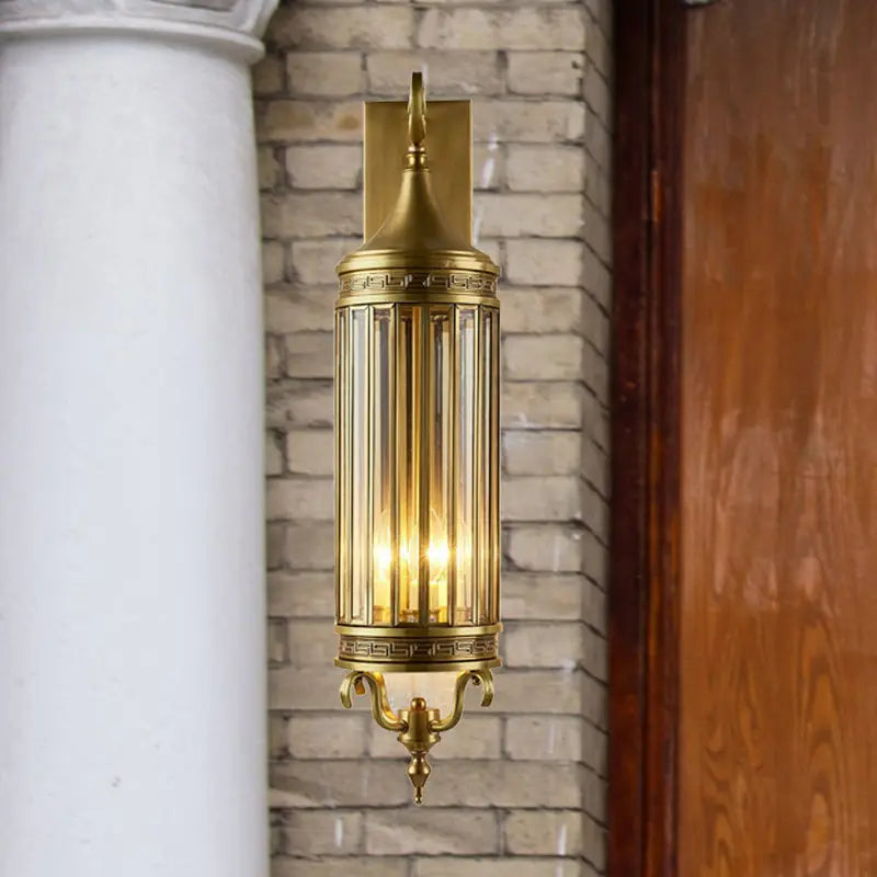 Afralia™ Copper Outdoor Wall Lamp: Waterproof & Bright Courtyard Light