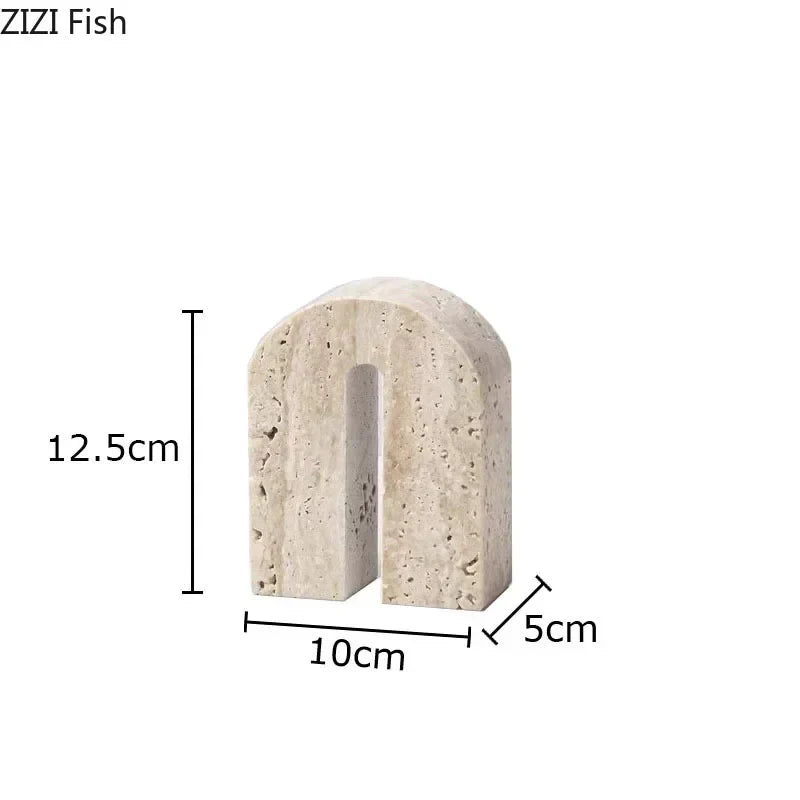 Afralia™ Stone Arch Geometry Ornament Desk Decoration Arc Artwork Statue Room Decor