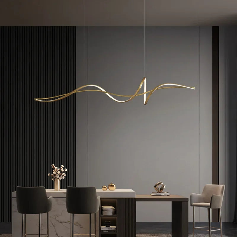 Afralia™ Modern LED Pendant Lamp - Stylish Ceiling Chandelier for Living and Dining Room