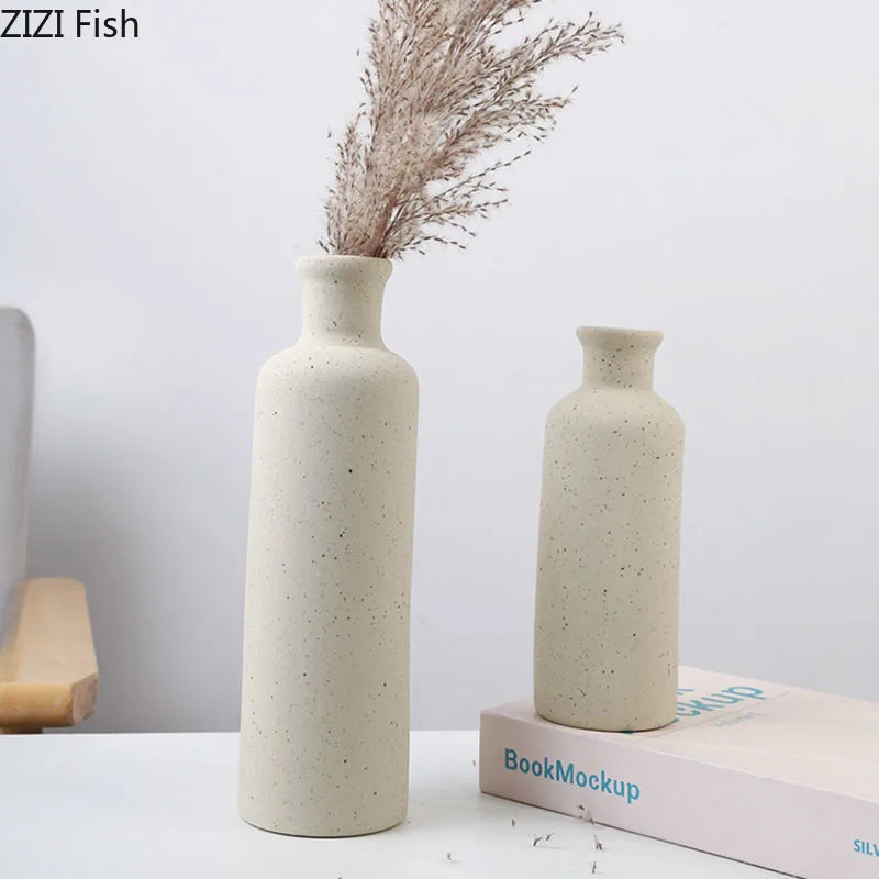 Afralia™ Minimalist Ceramic Vase Set for Desk & Room Decor