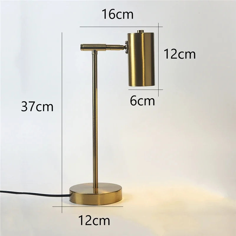Afralia™ Golden Table Lamp: Modern Eye Protection Study Reading Desk Light