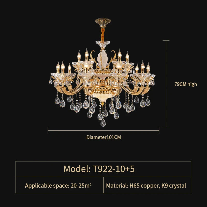 Afralia™ Elegant Crystal Chandelier for Living Room, Dining Room, and Bedroom