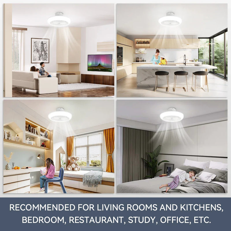 Afralia™ Ceiling Fan Light with Remote Control, Silent Operation for Bedroom, Living Room