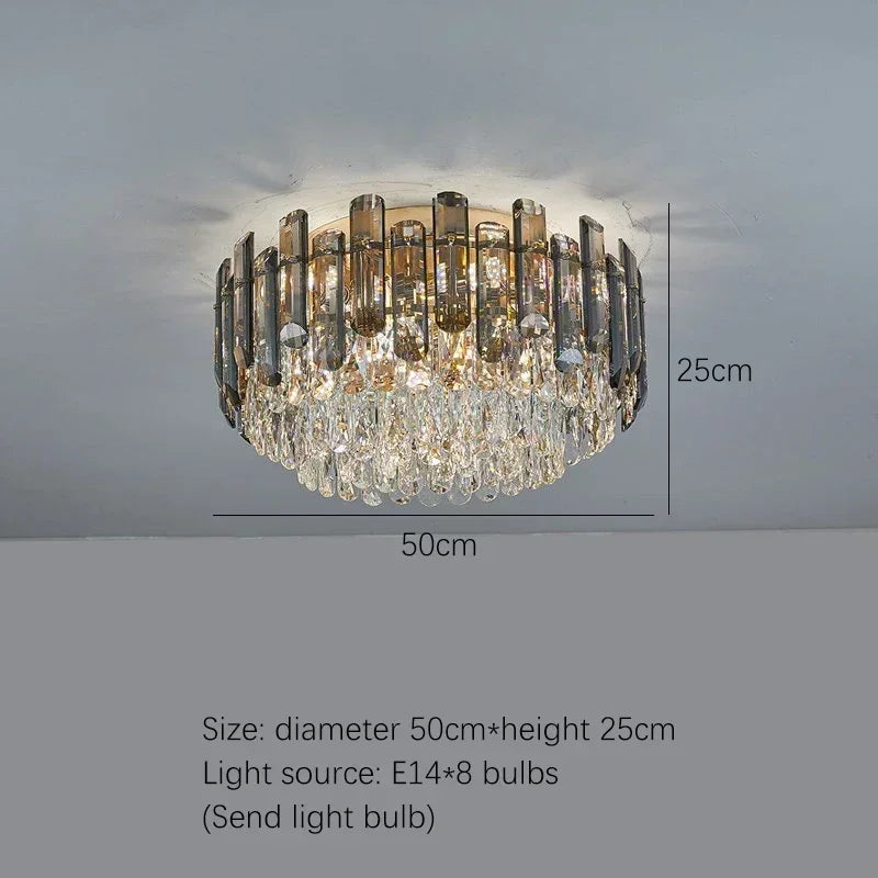 Afralia™ Gold Crystal Chandelier: Nordic Luxury Lighting for Living Room, Dining Room, Kitchen Island