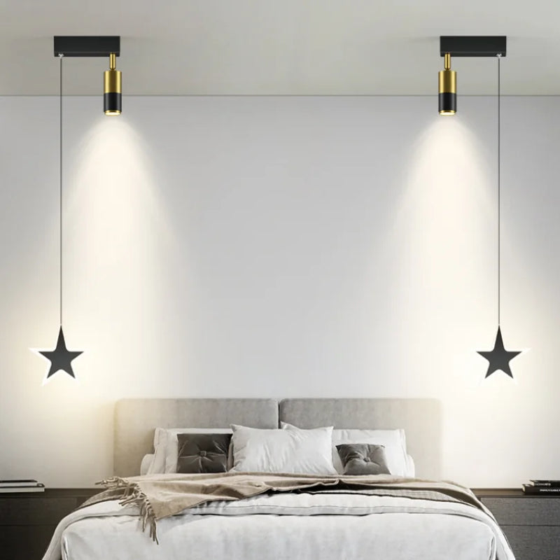 Afralia™ Modern Nordic LED Pendant Bedside Lamp for Bedroom, Hotel Ceiling, Reading - Indoor Decoration