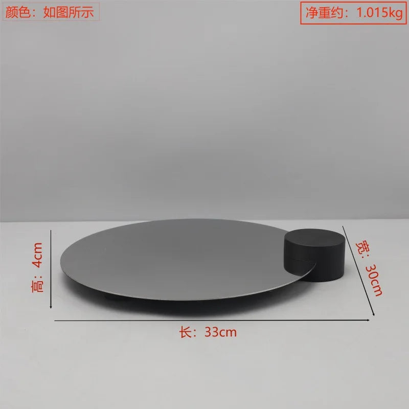 Afralia™ Modern Oval Stainless Steel Leather Tray for Home Decor