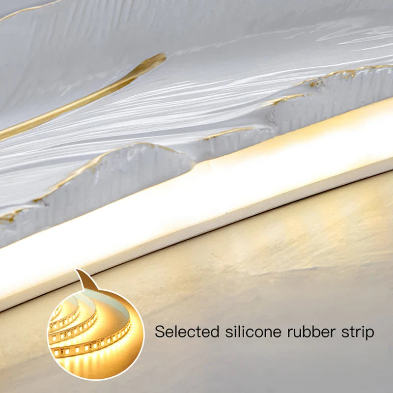 Afralia™ Nordic LED Feather Wall Lamp for Living Room Bedroom Modern Interior Decor