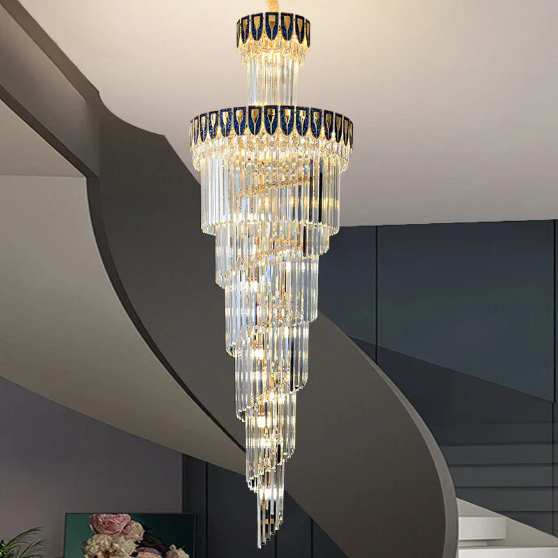 Afralia™ Crystal Chandelier: Elegant Villa Living Room Lighting