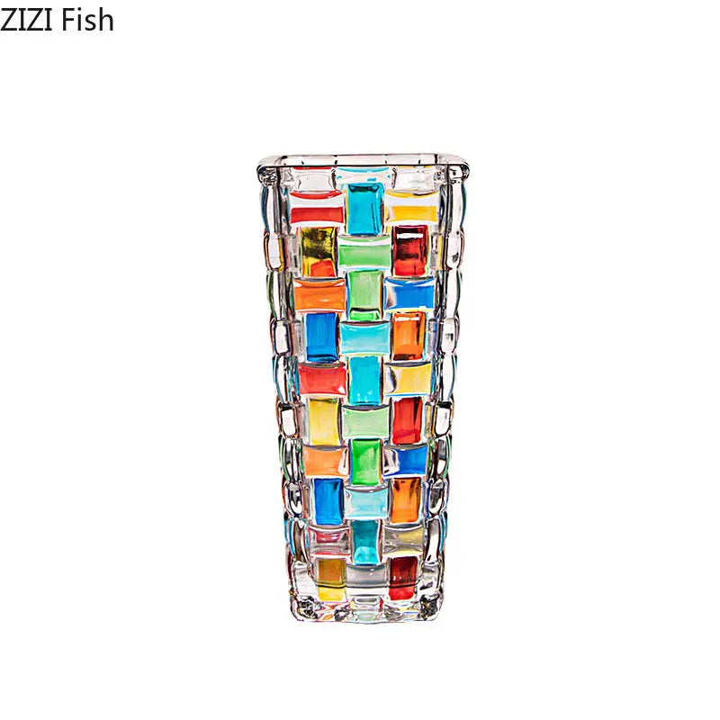 Afralia™ Glass Vase Flower Pots Modern Crafts Artificial Flowers Vases Multiple Styles