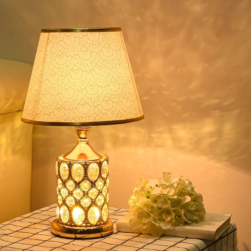 Afralia™ Crystal Table Lamp: Elegant Bedroom Nightstand Light for Warm & Romantic Ambiance