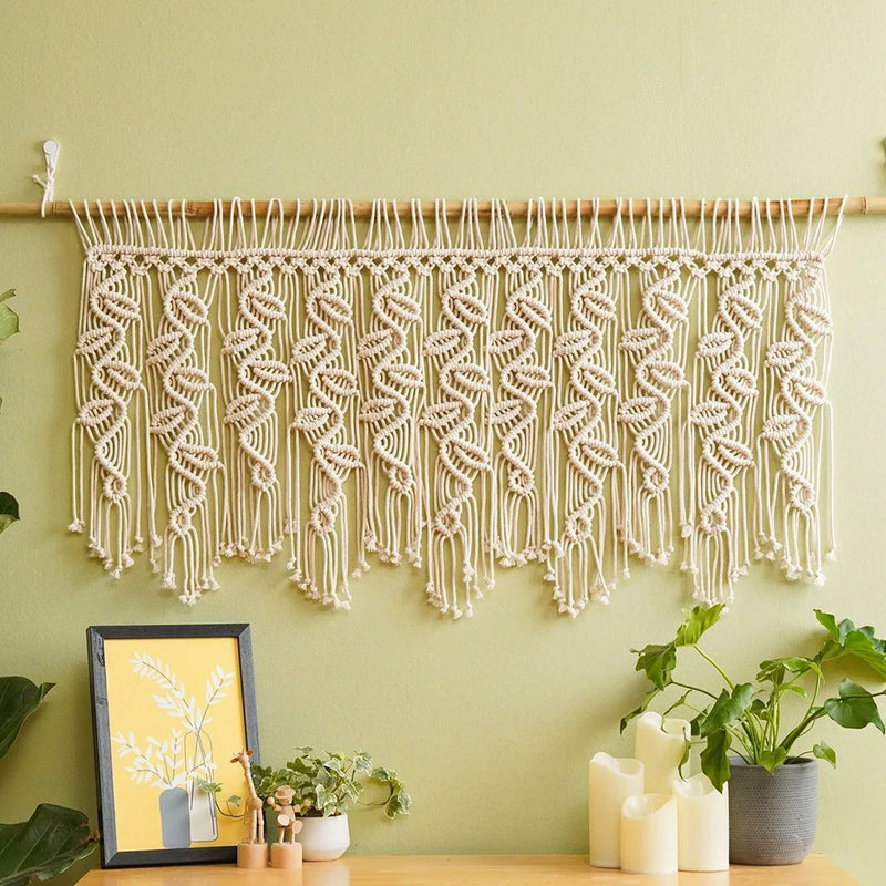 Afralia™ Boho Macrame Tapestry Curtain for Stylish Home Decor