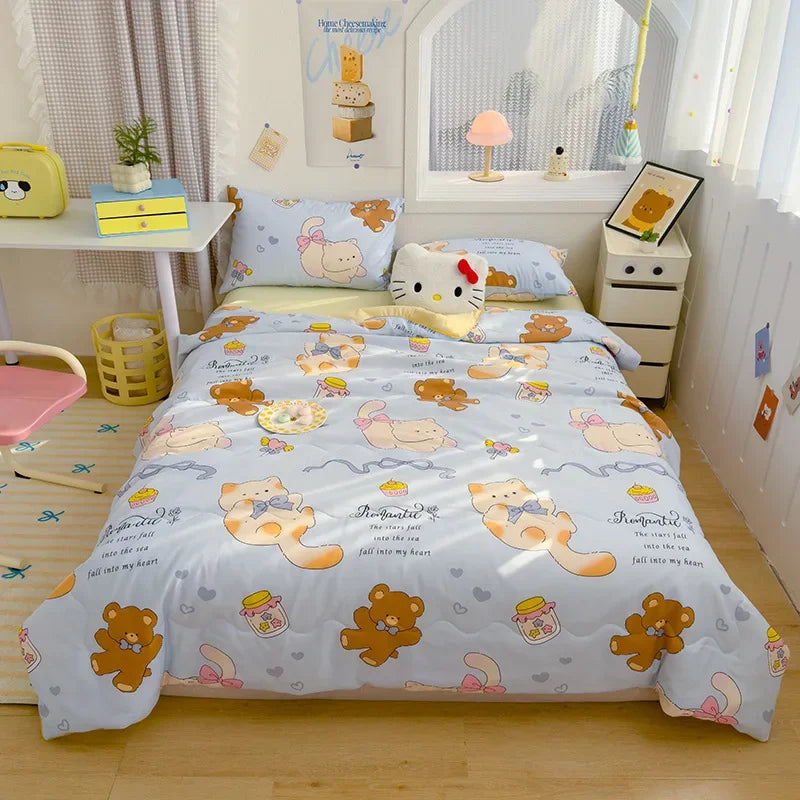 Afralia™ Printed Double Gauze Summer Quilt - Breathable & Skin-Friendly Cooling Comforter