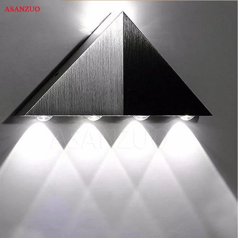 Afralia™ Triangle LED Wall Light - Modern Aluminum Sconce for KTV, Bar, or Home Decor