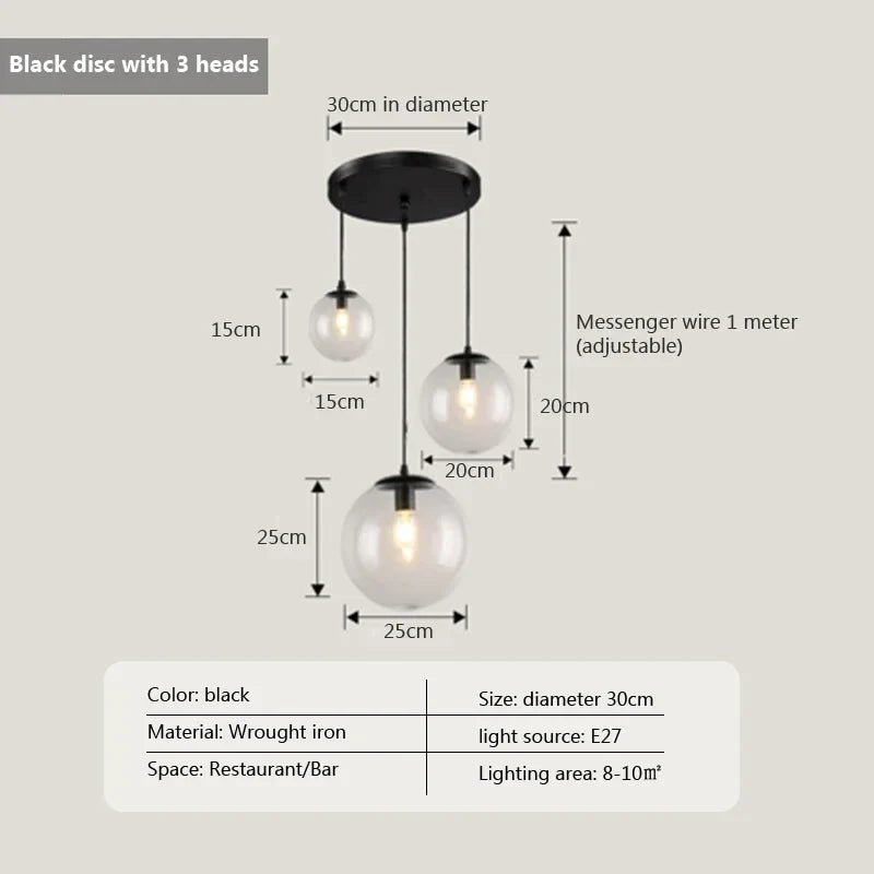 Afralia™ Glass Pendant Light: Modern Nordic Design for Bedroom, Living Room, Restaurant. Creative Home Decor Illuminate.