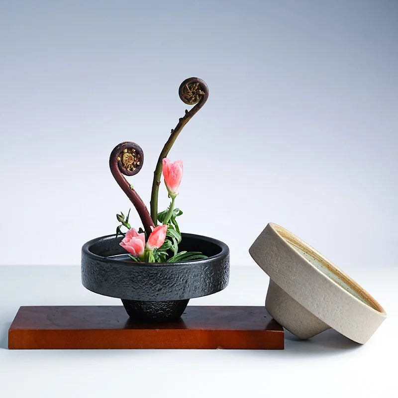 Afralia™ Ceramic Flower Pot Vase for Japanese Floral Arrangements & Home Decor