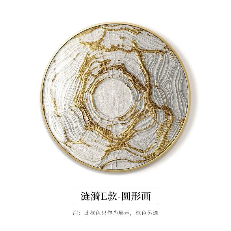 Afralia™ Gold Foil Abstract Decorative Painting for Luxury Dining Spaces