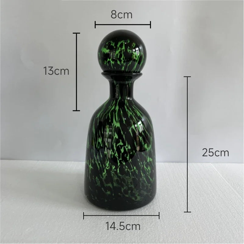 Afralia™ Leopard Texture Glass Vase: Modern Floral Vase for Chic Room Decor