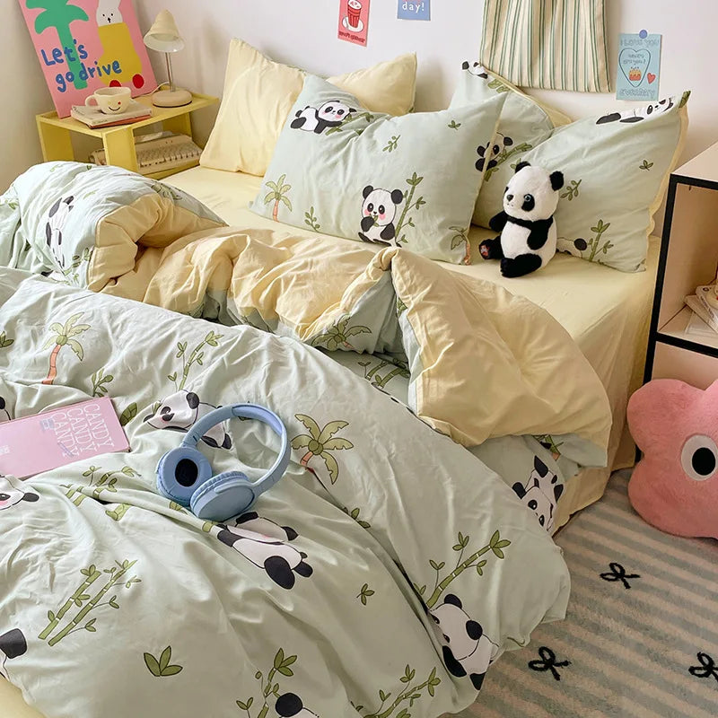 Afralia™ Cloud Cotton Printed Bedding Sets | Super Soft Quilt Set for School Home Twin King