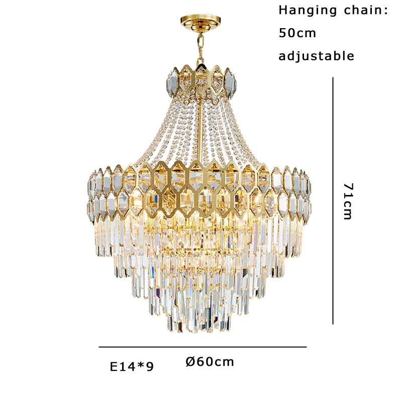 Afralia™ Deluxe Crystal LED Pendant Lamp - Elegant Home Decor Lighting