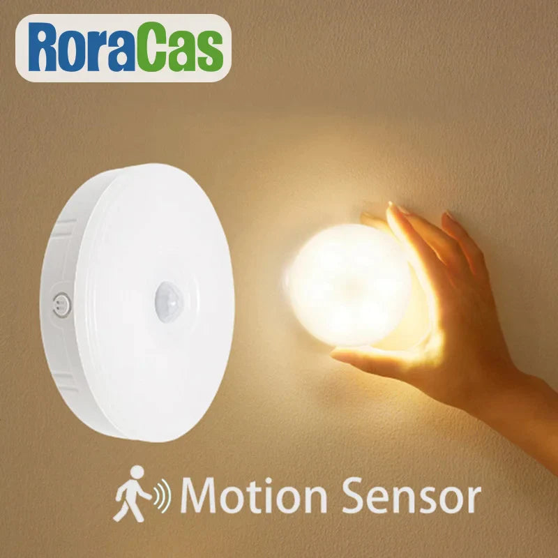 Afralia™ Motion Sensor Dimmable LED Wall Light: USB Rechargeable Nightlight for Stairs Cabinet Closet