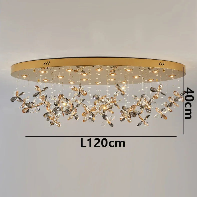 Afralia™ Crystal Branch Pendant Light Modern Ceiling Fixture for Living Room