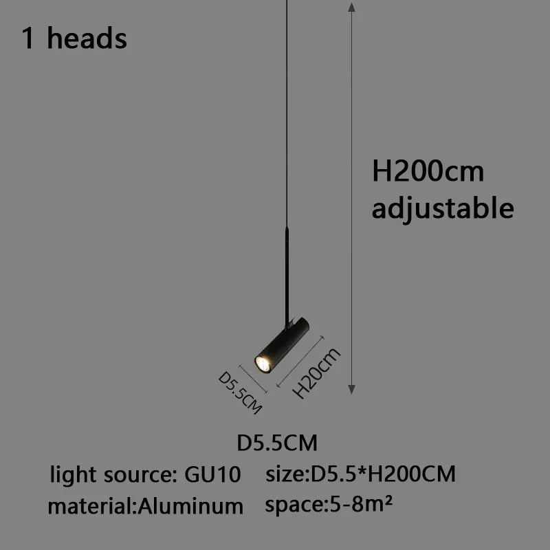 Afralia™ Modern LED Spotlight Chandelier for Kitchen, Living Room, and Staircase