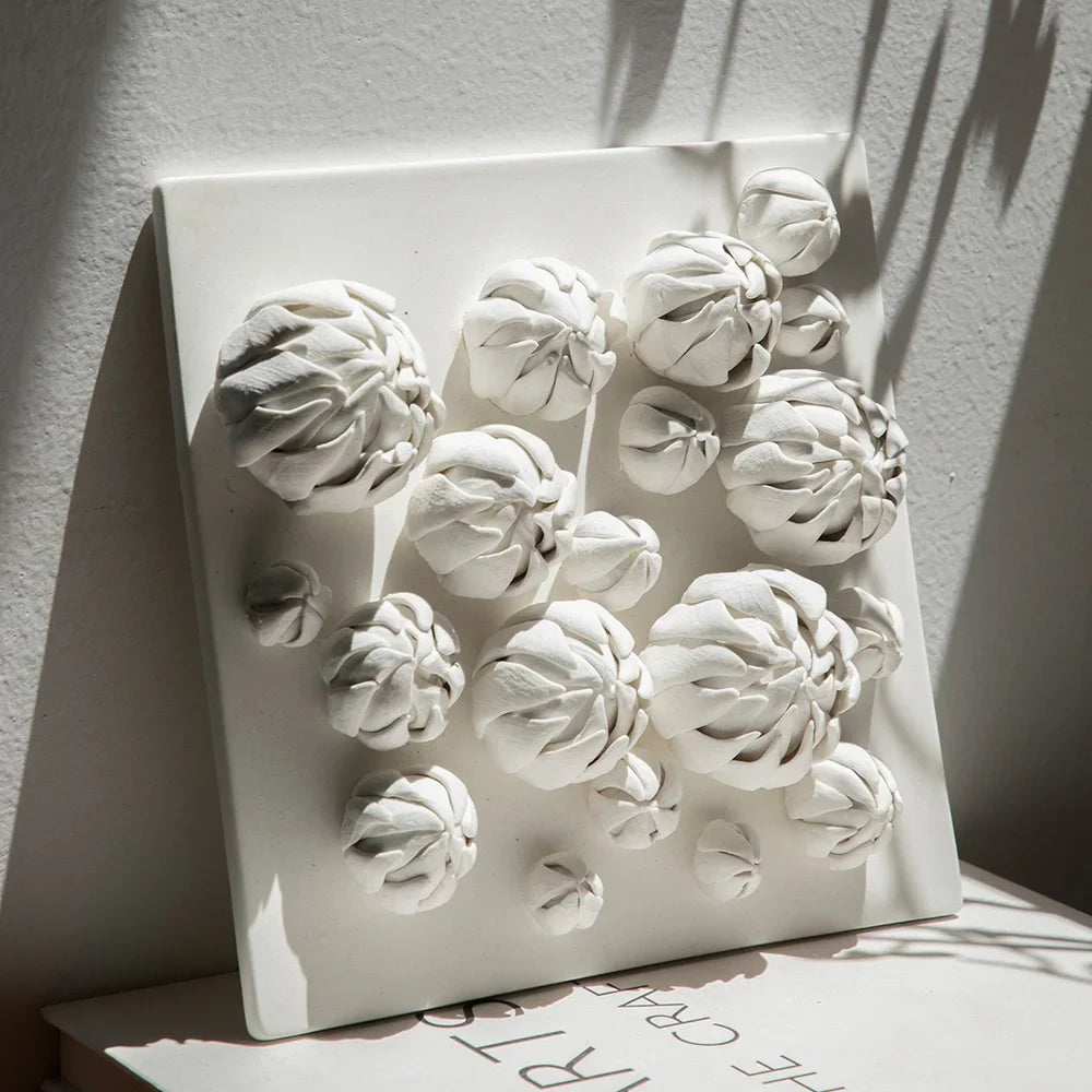 Afralia™ Bud Shape 3D Ceramic Wall Décor Pendant for Room Decoration
