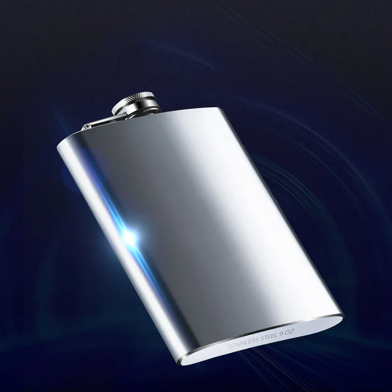 Afralia™ Stainless Steel Hip Flask for Wine Whisky, Portable Travel Drinkware