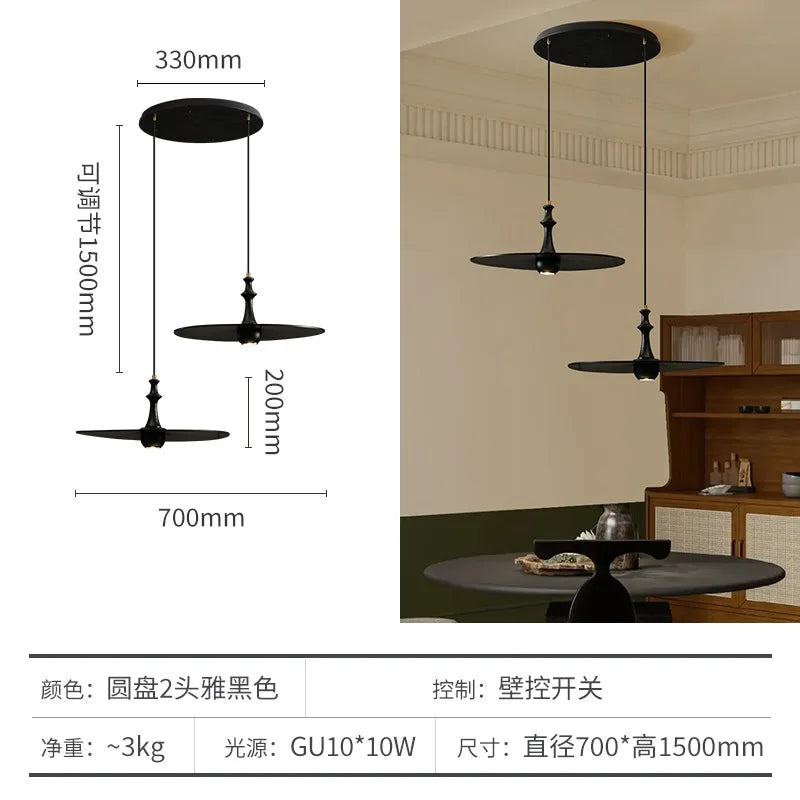 Afralia™ Solid Wood Flying Saucer Pendant Light for Home Decor and Lighting