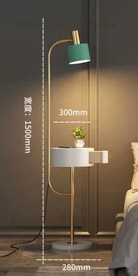 Afralia™ Modern Iron Drawer Floor Lamp for Living Room Bedroom LED Light