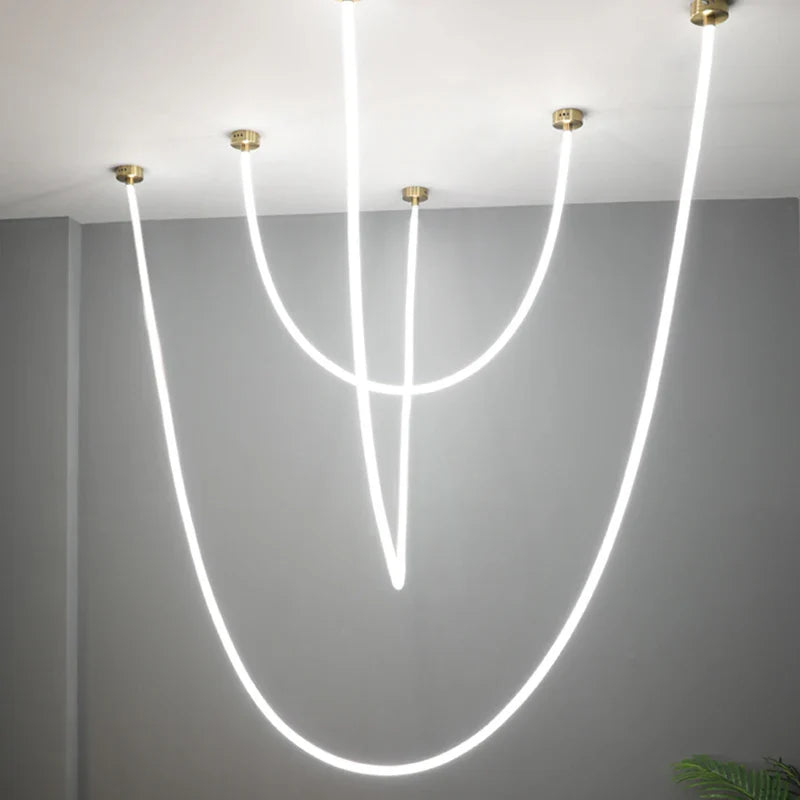 Afralia™ Nordic Hose LED Chandelier for Home Lighting in Dining Living Room Kitchen Bedroom