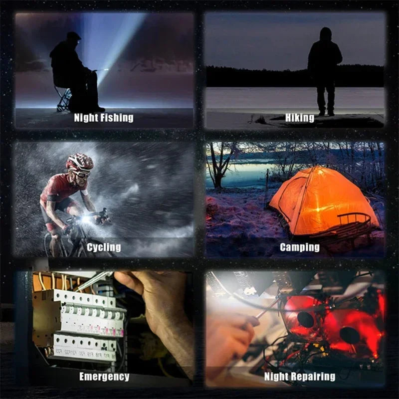 Afralia™ Mini LED Keychain Light: USB Rechargeable Portable Multifunctional Camping Flashlight