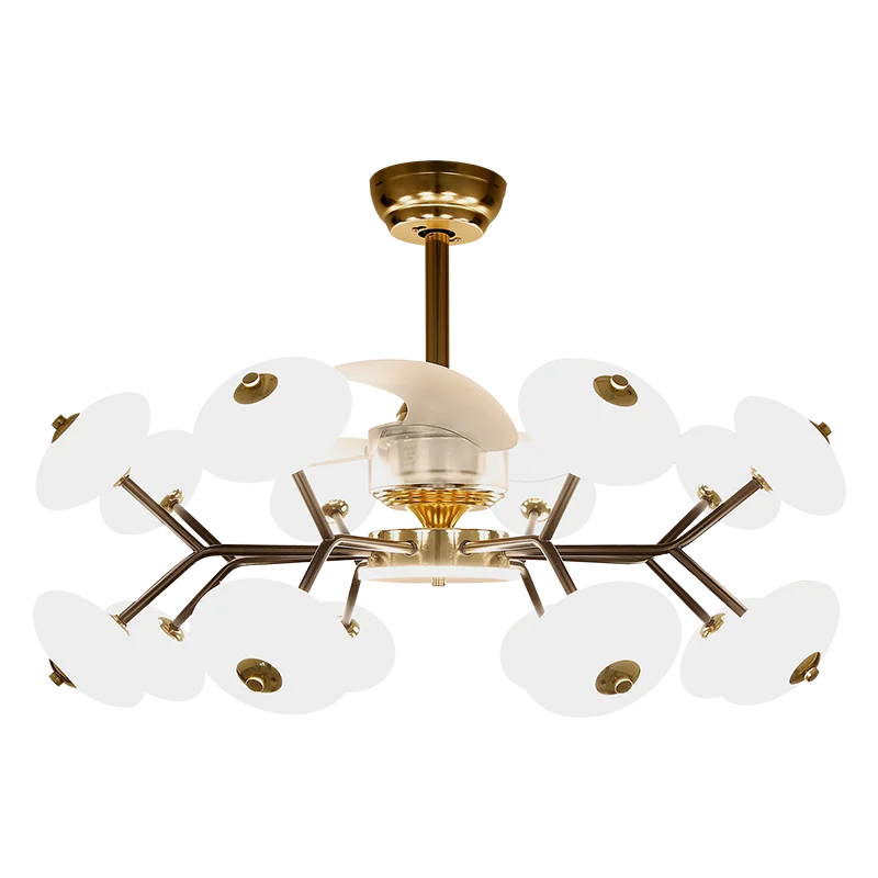 Afralia™ Nordic Luxury Ceiling Fan with Remote Control LED Light for Home Bedroom