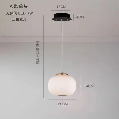 Afralia™ Glass Ball Pendant Light: Modern Milky White LED Hanging Lamp for Dining Table