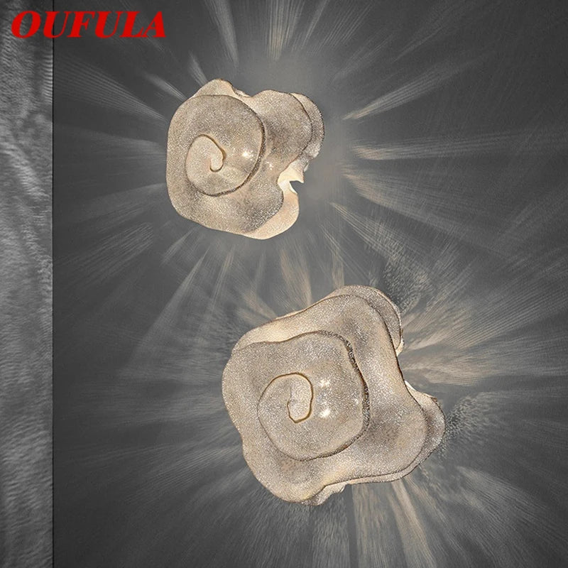 Afralia™ Tulip Flowers LED Wall Lamp for Fashionable Art Living Room Bedroom