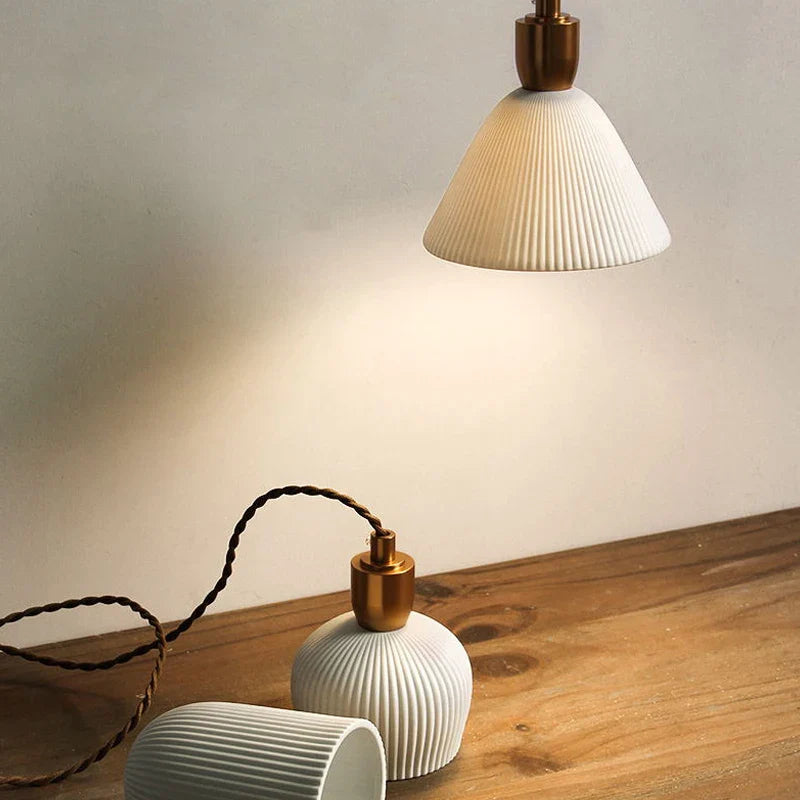 Afralia™ Ceramic Pendant Light: Vintage Nordic Hanging Lamp for Dining Room Kitchen Ceiling Chandelier