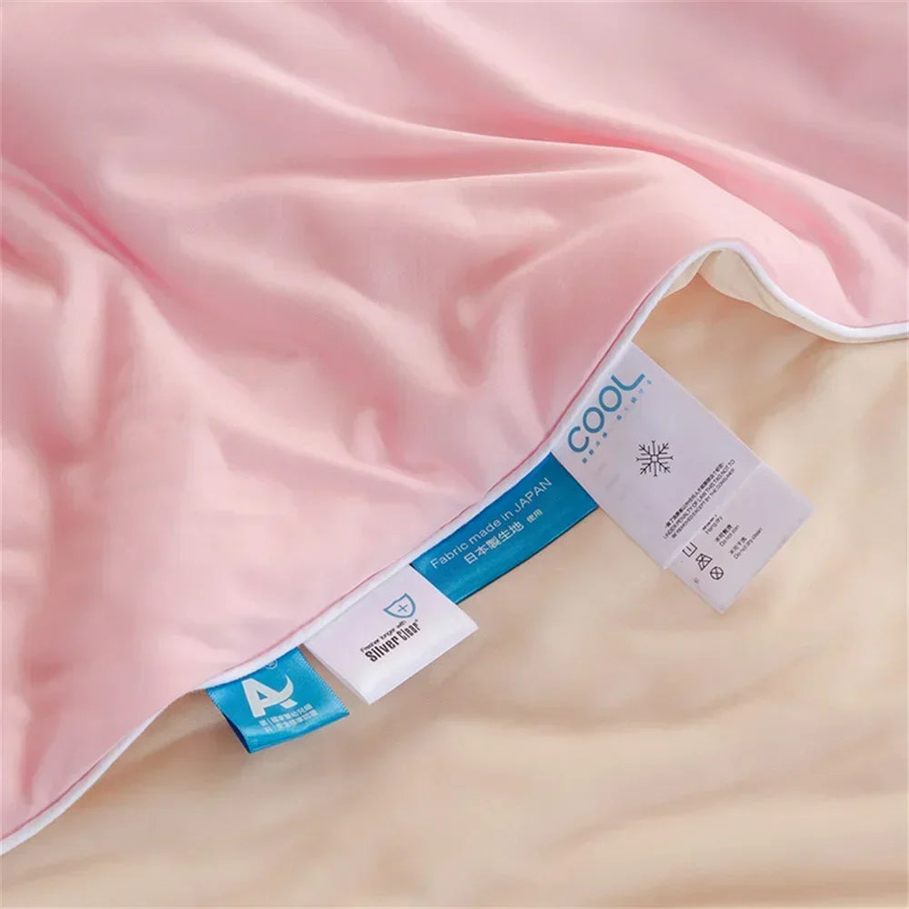 Afralia™ Lightweight Cool Quilt Summer Throws in Solid Colors Twin Queen Size