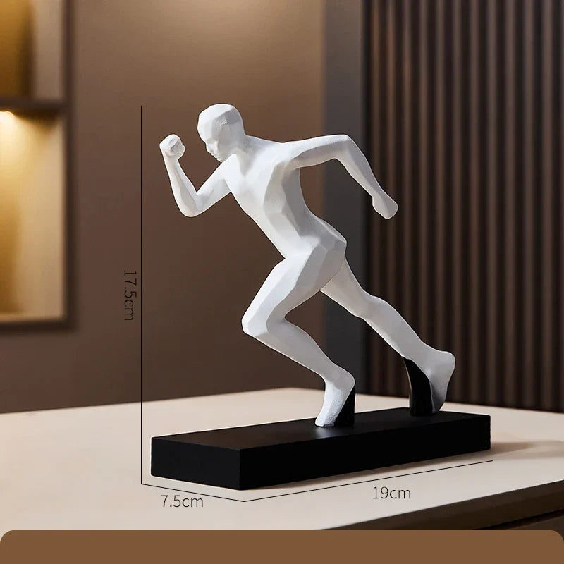 Afralia™ Runner Resin Sculpture Desk Decoration Ornaments Athlete Character Room Decor