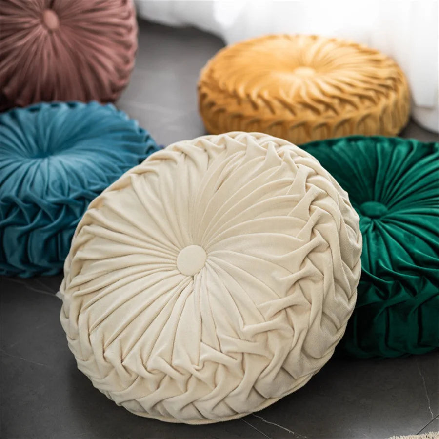 Afralia™ Dutch Velvet Round Seat Cushion: Modern &  Comfortable Back Support for Living Room.
