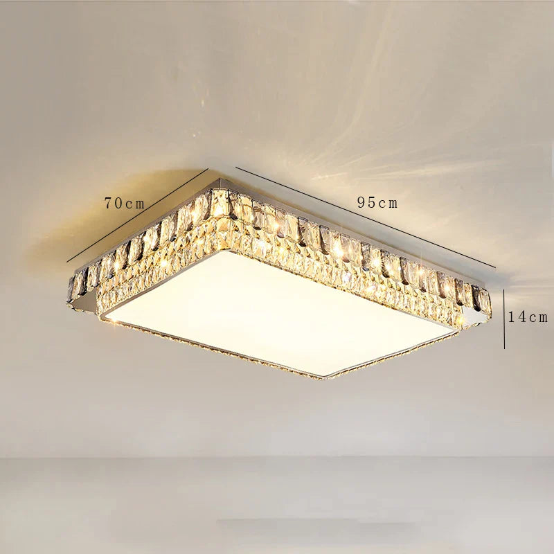 Afralia™ Modern Crystal LED Ceiling Chandelier for Living Room and Bedroom