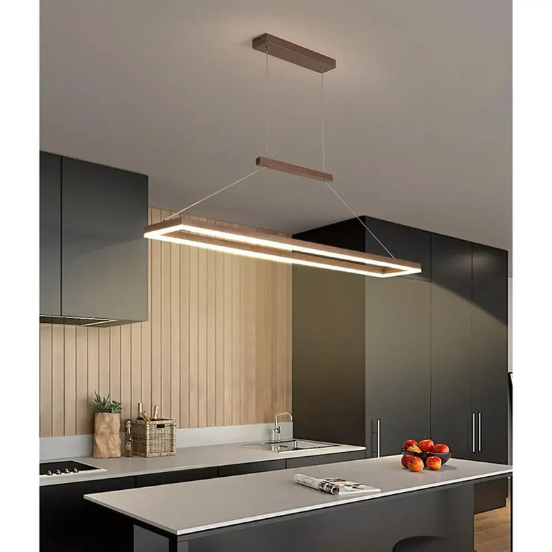 Afralia™ Aluminum LED Ceiling Chandelier - Modern Design for Kitchen Island, Dining Table, Office, Bar