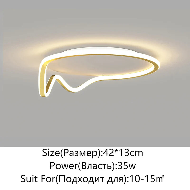 Afralia™ Geometry Round LED Ceiling Light for Home Decor