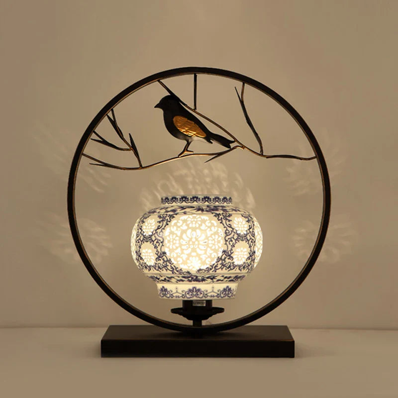 Afralia™ Chinoiserie Table Floor Lamp - Elegant Living Room Bedroom Lighting