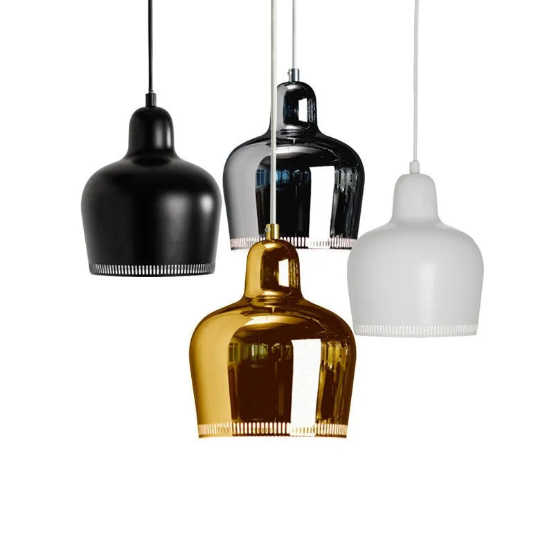 Afralia™ Chrome Bell Pendant Lights: Bedroom Dining Room LED Bar Luster Lamp