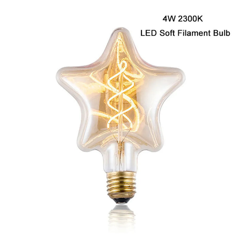 Afralia™ Soft Filament LED Vintage Edison Bulb E27 Retro Tungsten 4W 2300K Dimmable