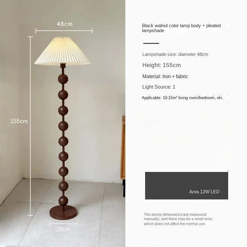 Afralia™ Walnut Floor Lamp, Nordic Design, Classic Style, Luxury Solid Wood for Living Room