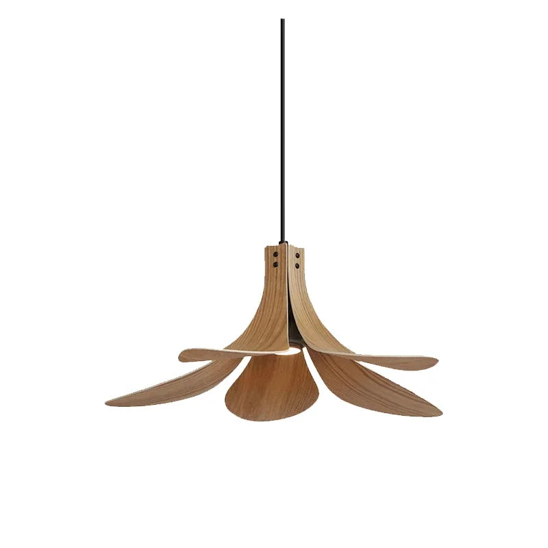 Afralia™ Nordic Wood Chandelier: LED Pendant Lamp for Home, Restaurant, and Bar