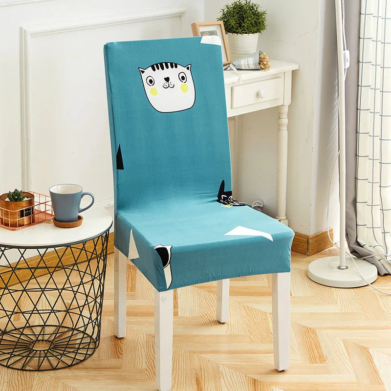 Afralia™ Stretch Print Chair Cover - Elastic Seat Slipcover