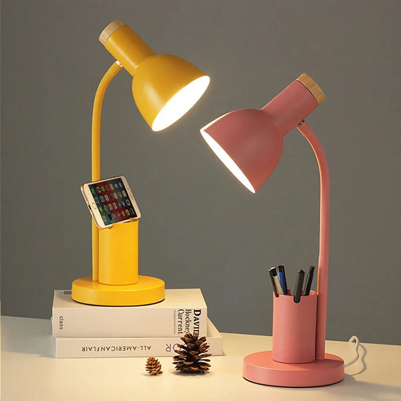 Afralia™ Nordic Creative LED Table Lamp with Pen Holder: Stylish Artistic Lighting for Office and Home